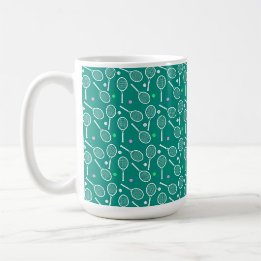 Tennis Racket Pattern Kaffeetasse (Links)