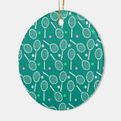 Tennis Racket Pattern Keramik Ornament (Links)