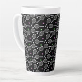 Tennis Racket Pattern Milchtasse (Linke Ecke)