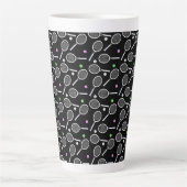 Tennis Racket Pattern Milchtasse (Vorderseite)