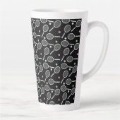 Tennis Racket Pattern Milchtasse (Rechts)
