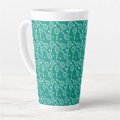 Tennis Racket Pattern Milchtasse (Linke Ecke)