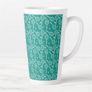 Tennis Racket Pattern Milchtasse