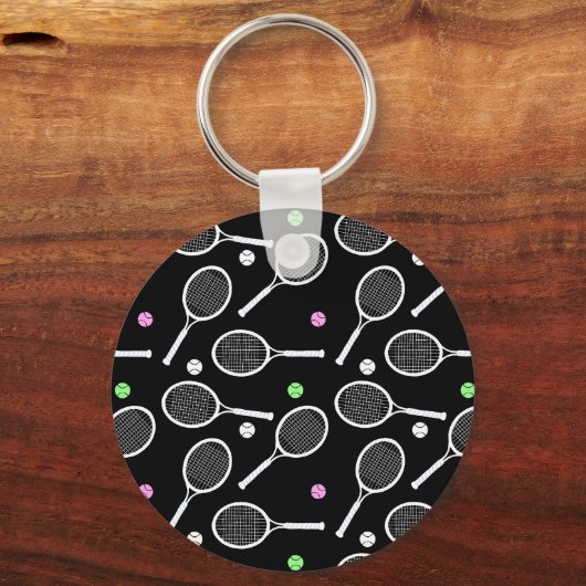 Tennis Racket Pattern Schlüsselanhänger (Vorderseite)