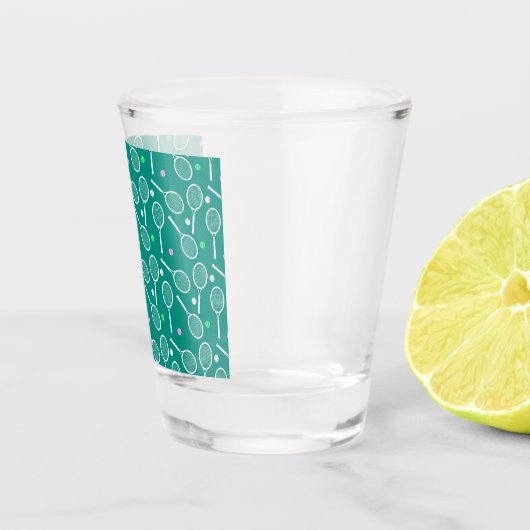 Tennis Racket Pattern Schnapsglas (Rechts)