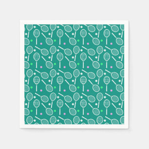 Tennis Racket Pattern Serviette