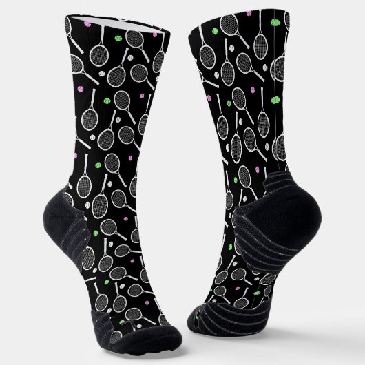 Tennis Racket Pattern Socken (Gewinkelt)