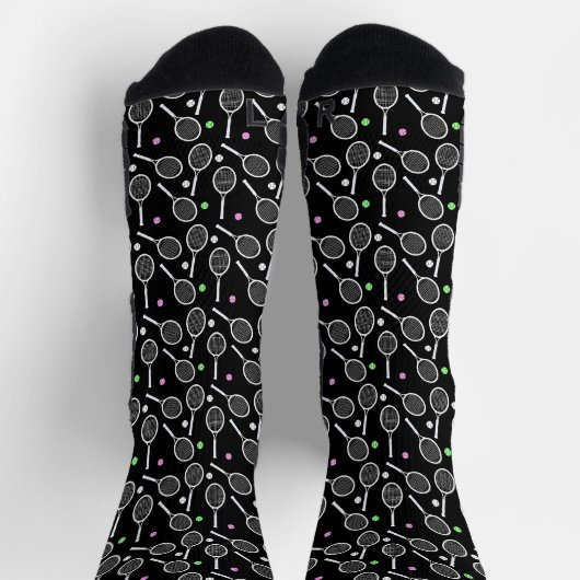 Tennis Racket Pattern Socken (Oben)