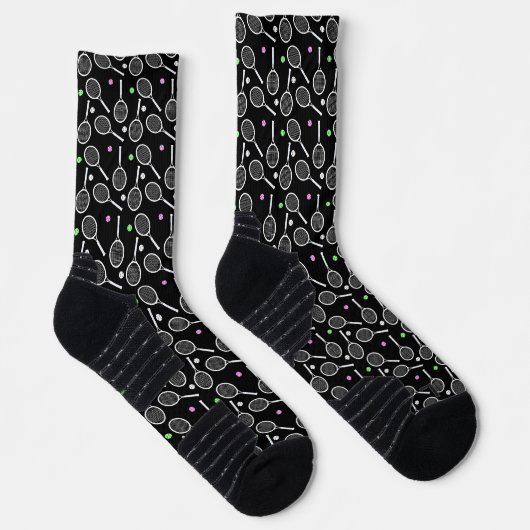 Tennis Racket Pattern Socken (Rechts)