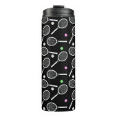 Tennis Racket Pattern Thermosbecher (Vorderseite)