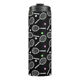 Tennis Racket Pattern Thermosbecher