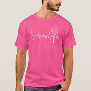 Tennis Racket Pulse Heartbeat - Ekg Tournament Spo T-Shirt