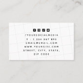 Tennis Racket Rodelbahn mit Aussicht Visitenkarte (Rückseite)