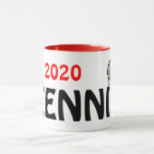 Tennis Racket Text Tasse (Zentrum)