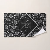 Tennis-Racket und Ball-Muster Personalisiert Handtuch (Handtuch)