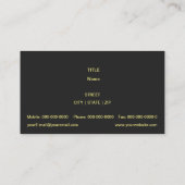 Tennis Racket Visitenkarte (Rückseite)