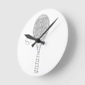 Tennis Racket Wall Clock Runde Wanduhr (Winkel)