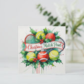Tennis Racket Weihnachten Thema (Stehend Vorderseite)