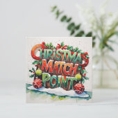 Tennis Racket Weihnachten Thema (Stehend Vorderseite)