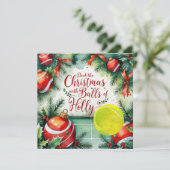 Tennis Racket Weihnachten Thema (Stehend Vorderseite)