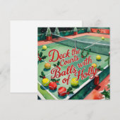 Tennis Racket Weihnachten Thema (Vorne/Hinten)