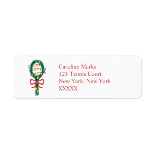 Tennis Racket Weihnachtsfeier Rücksendeadresse