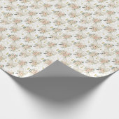 Tennis Racket with Floral Geschenkpapier (Ecke)