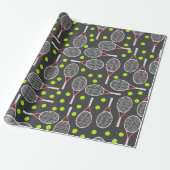 Tennis Racket Wrapping Paper Geschenkpapier (Ungerollt)