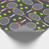 Tennis Racket Wrapping Paper Geschenkpapier (Ecke)