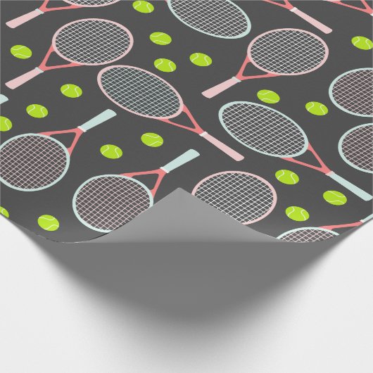 Tennis Racket Wrapping Paper Geschenkpapier (Ecke)