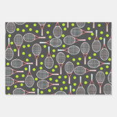 Tennis Racket Wrapping Paper Geschenkpapier Set (Vorderseite)