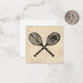 Tennis Rackets Antique Tennis Racquet Skript-Papie Mitteilungskarte (Vorderseite/Rückseite Beispiel)