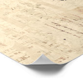 Tennis Rackets Antique Tennis Racquet Skript-Papie Poster (Ecke)