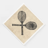 Tennis Rackets Antique Tennis Racquet Skript-Papie Serviette (Ecke)