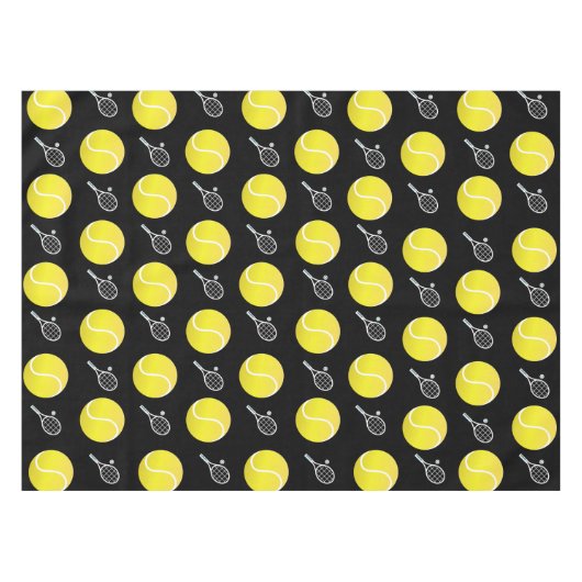 Tennis Rackets Balls Pattern Trainer Geschenk Tischdecke (Vorderseite (Horizontal))