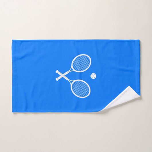 Tennis Rackets Blue Backgroud Badhandtuch Set (Handtuch)