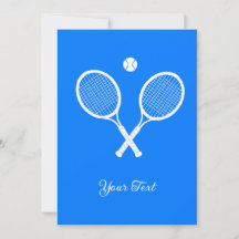 Tennis Rackets Blue Background Party Personalisier