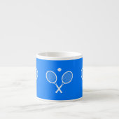 Tennis Rackets Blue Hintergrund Espressotasse (Vorderseite)