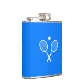 Tennis Rackets Blue Hintergrund Flachmann (Rechts)