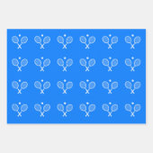 Tennis Rackets Blue Hintergrund Geschenkpapier Set (Vorderseite 2)