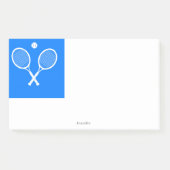 Tennis Rackets Blue Hintergrund Personalisiert Post-it Klebezettel (Vorderseite)