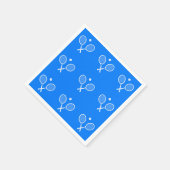 Tennis Rackets Blue Hintergrund Serviette (Ecke)