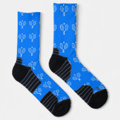 Tennis Rackets Blue Hintergrund Socken (Rechts)