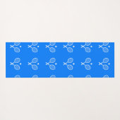 Tennis Rackets Blue Hintergrund Yogamatte (Rückseite (Horizontal))