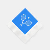 Tennis Rackets Blue Party Serviette (Ecke)