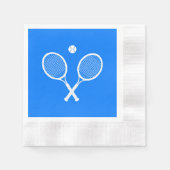 Tennis Rackets Blue Party Serviette (Vorderseite)