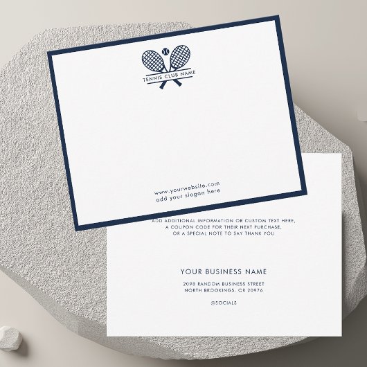 Tennis Rackets Icon Club Navy Blue Borders