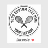 Tennis Rackets Icon Custom Vinyl Aufkleber (Blatt)