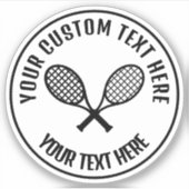 Tennis Rackets Icon Custom Vinyl Aufkleber (Vorderseite)