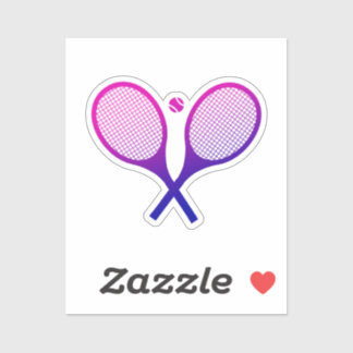 Tennis Rackets Magenta bis Lila Ombre Aufkleber